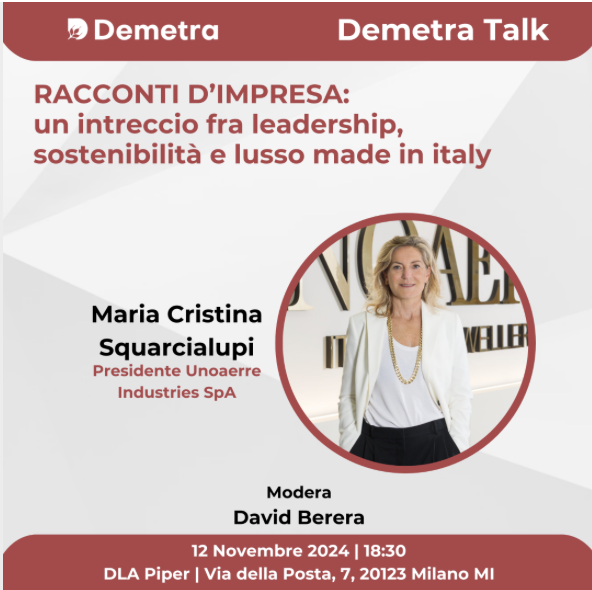 Demetra Talk con la Dott.ssa Maria Cristina Squarcialupi